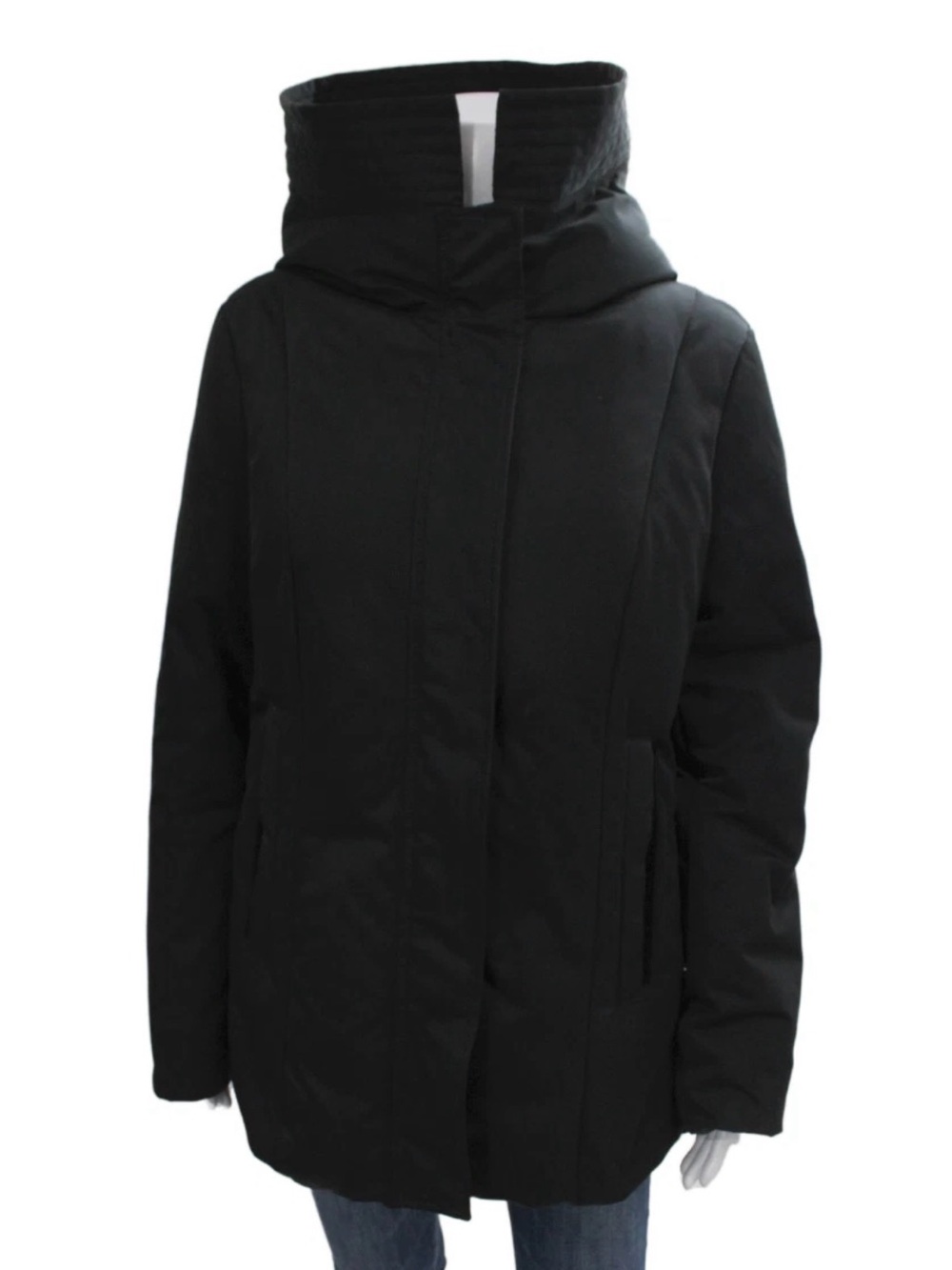 Dawn Levy Women's Black Hooded Coat - Medium